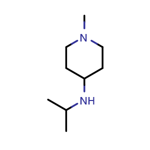 Chemical structure of 1-Methyl-4-(isopropylamino)piperidine , CAS 702670-14-2, AChemBlock V152929