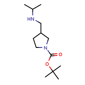 Chemical structure of 1-Boc-3-[(isopropyl-amino)methyl]pyrrolidine , CAS 1303967-33-0, AChemBlock V152958