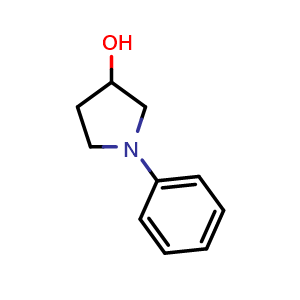 Chemical structure of 1-Phenyl-3-pyrrolidinol , CAS 90874-96-7, AChemBlock V152976