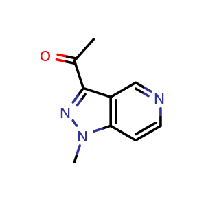 Chemical structure of 1-(1-methyl-1H-pyrazolo[4,3-c]pyridin-3-yl)ethan-1-one , CAS 2752738-44-4, AChemBlock V153020