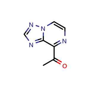 Chemical structure of 1-([1,2,4]triazolo[1,5-a]pyrazin-8-yl)ethan-1-one , CAS 2748288-15-3, AChemBlock V153024