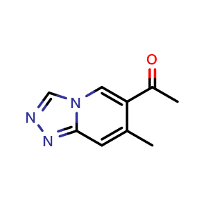 Chemical structure of 1-(7-methyl-[1,2,4]triazolo[4,3-a]pyridin-6-yl)ethan-1-one , CAS 2752233-18-2, AChemBlock V153029