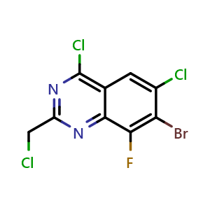 7-bromo-4,6-dichloro-2-(chloromethyl)-8-fluoroquinazoline