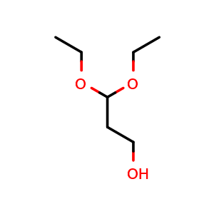 Chemical structure of 3,3-diethoxypropan-1-ol , CAS 16777-87-0, AChemBlock V153091