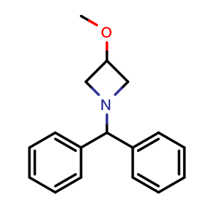 Chemical structure of 1-benzhydryl-3-methoxy-azetidine , CAS 36476-82-1, AChemBlock V153125