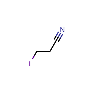 Chemical structure of 1-Cyano-2-iodo-ethane , CAS 2517-76-2, AChemBlock V153176