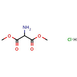 Chemical structure of Dimethyl aminomalonate hydrochloride , CAS 16115-80-3, AChemBlock V153192