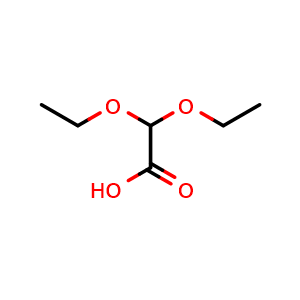 Chemical structure of 2,2-diethoxyacetic acid , CAS 20461-86-3, AChemBlock V153200