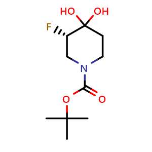 (S)-tert-butyl 3-fluoro-4,4-dihydroxypiperidine-1-carboxylate