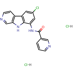 Chemical structure of PS 1145 dihydrochloride , CAS 1049743-58-9, AChemBlock V153241