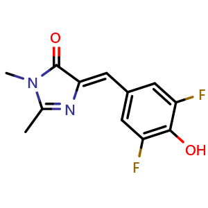 Chemical structure of DFHBI , CAS 1241390-29-3, AChemBlock V153258