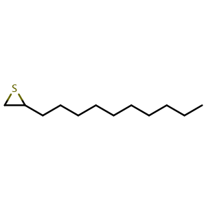 Chemical structure of 2-decylthiirane , CAS 1078-74-6, AChemBlock V153293