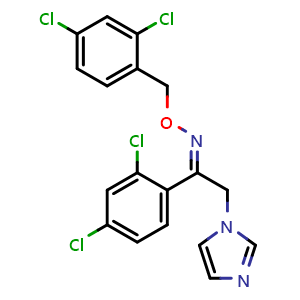 Chemical structure of Oxiconazole nitrate , CAS 64211-46-7, AChemBlock V153297