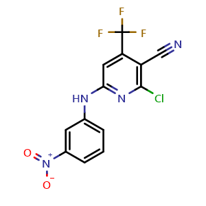 2-chloro-6-((3-nitrophenyl)amino)-4-(trifluoromethyl)nicotinonitrile