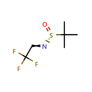 Chemical structure of (R)-2-methyl-N-(2,2,2-trifluoroethylidene)propane-2-sulfinamide , CAS 1219607-83-6, AChemBlock V153321