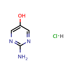 Chemical structure of 2-Aminopyrimidin-5-ol hydrochloride , CAS 2708283-22-9, AChemBlock V153334