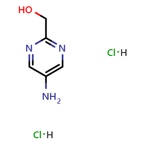 Chemical structure of (5-aminopyrimidin-2-yl)methanol dihydrochloride , AChemBlock V153340