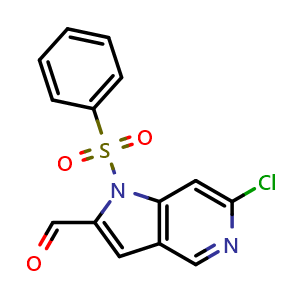 1-(benzenesulfonyl)-6-chloro-pyrrolo[3,2-c]pyridine-2-carbaldehyde