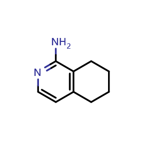 Chemical structure of 5,6,7,8-Tetrahydroisoquinolin-1-amine , CAS 75704-51-7, AChemBlock V153433