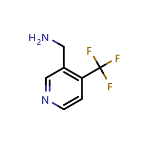 Chemical structure of [4-(trifluoromethyl)-3-pyridyl]methanamine , CAS 771580-70-2, AChemBlock V153436