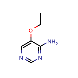 Chemical structure of 5-ethoxypyrimidin-4-amine , CAS 1355074-03-1, AChemBlock V153444