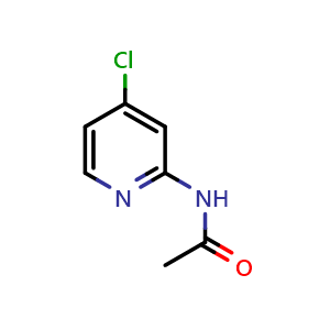 Chemical structure of N-(4-chloro-2-pyridyl)acetamide , CAS 245056-66-0, AChemBlock V153448