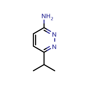 Chemical structure of 6-isopropylpyridazin-3-amine , CAS 570416-37-4, AChemBlock V153473