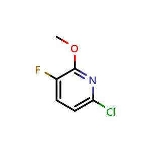 Chemical structure of 6-chloro-3-fluoro-2-methoxy-pyridine , CAS 1261473-36-2, AChemBlock V153474