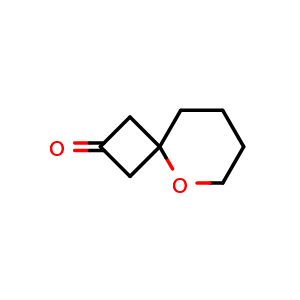 Chemical structure of 5-oxaspiro[3.5]nonan-2-one , CAS 2920427-28-5, AChemBlock V153490