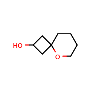 Chemical structure of 5-oxaspiro[3.5]nonan-2-ol , CAS 2920400-09-3, AChemBlock V153491