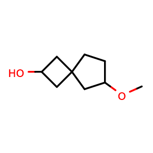 Chemical structure of 7-methoxyspiro[3.4]octan-2-ol , CAS 2920390-33-4, AChemBlock V153492