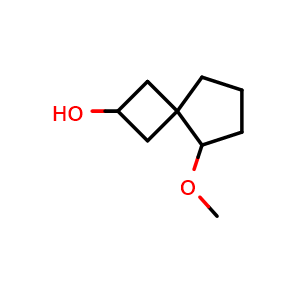 Chemical structure of 8-methoxyspiro[3.4]octan-2-ol , CAS 2920423-37-4, AChemBlock V153493