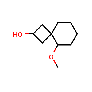 Chemical structure of 9-methoxyspiro[3.5]nonan-2-ol , CAS 2920397-55-1, AChemBlock V153495