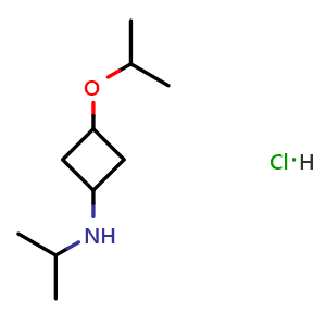 Chemical structure of 3-isopropoxy-N-isopropyl-cyclobutanamine hydrochloride , AChemBlock V153510