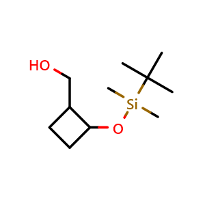 Chemical structure of [2-[tert-butyl(dimethyl)silyl]oxycyclobutyl]methanol , AChemBlock V153544