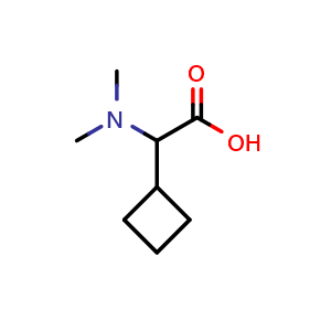 Chemical structure of 2-cyclobutyl-2-(dimethylamino)acetic acid , CAS 1509051-19-7, AChemBlock V153553