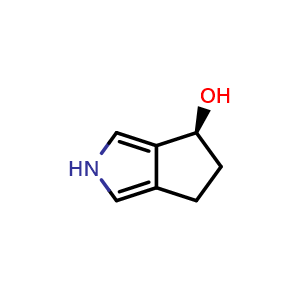 Chemical structure of (4S)-2,4,5,6-tetrahydrocyclopenta[c]pyrrol-4-ol , CAS 2920218-32-0, AChemBlock V153565