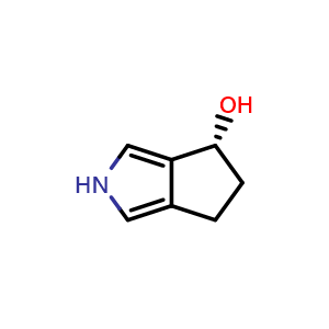 Chemical structure of (4R)-2,4,5,6-tetrahydrocyclopenta[c]pyrrol-4-ol , CAS 2920207-36-7, AChemBlock V153566