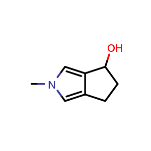 Chemical structure of 2-methyl-5,6-dihydro-4H-cyclopenta[c]pyrrol-4-ol , CAS 2920404-62-0, AChemBlock V153567