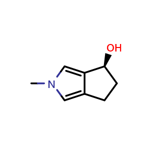 Chemical structure of (4S)-2-methyl-5,6-dihydro-4H-cyclopenta[c]pyrrol-4-ol , CAS 2920206-33-1, AChemBlock V153568