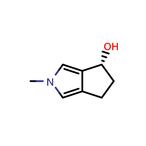 Chemical structure of (4R)-2-methyl-5,6-dihydro-4H-cyclopenta[c]pyrrol-4-ol , CAS 2920187-10-4, AChemBlock V153569