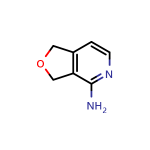 Chemical structure of 1,3-dihydrofuro[3,4-c]pyridin-4-amine , CAS 1648750-12-2, AChemBlock V153737