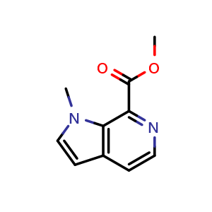 Chemical structure of methyl 1-methylpyrrolo[2,3-c]pyridine-7-carboxylate , CAS 2765308-66-3, AChemBlock V153745