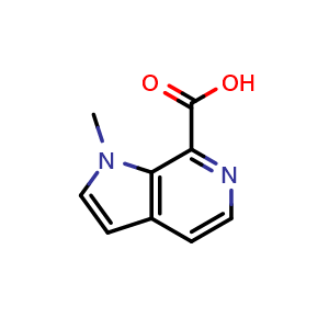 Chemical structure of 1-methylpyrrolo[2,3-c]pyridine-7-carboxylic acid , CAS 2166887-57-4, AChemBlock V153746