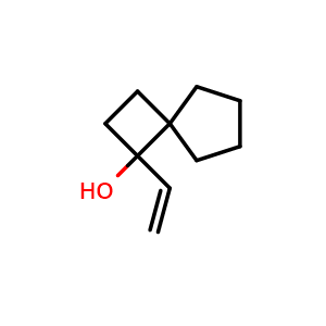 Chemical structure of 3-vinylspiro[3.4]octan-3-ol , CAS 93493-86-8, AChemBlock V153822