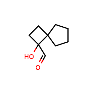 Chemical structure of 3-hydroxyspiro[3.4]octane-3-carbaldehyde , CAS 2302994-80-3, AChemBlock V153823