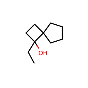 Chemical structure of 3-ethylspiro[3.4]octan-3-ol , CAS 2110327-76-7, AChemBlock V153824