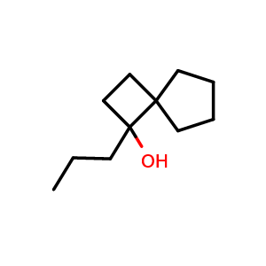 Chemical structure of 3-propylspiro[3.4]octan-3-ol , CAS 2109727-65-1, AChemBlock V153826