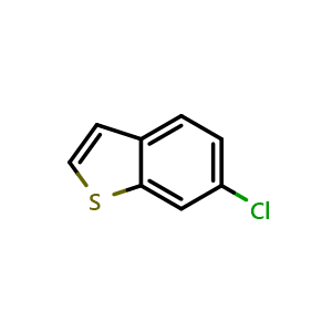 Chemical structure of 6-chlorobenzothiophene , CAS 66490-20-8, AChemBlock V153861