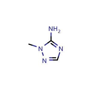 Chemical structure of 2-methyl-1,2,4-triazol-3-amine , CAS 15795-39-8, AChemBlock V153862